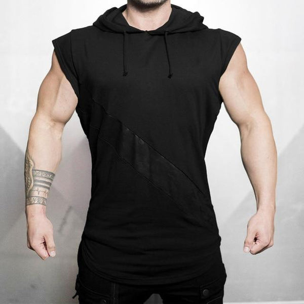 Mens Bodybuilding Tank Tops With Hoodie