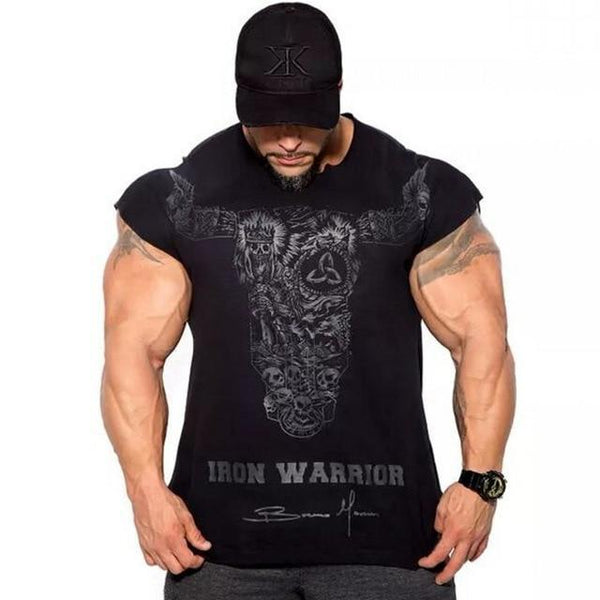 Men Gyms Fitness Bodybuilding Slim T-shirt