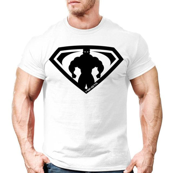 Men Gyms Fitness Printed T-shirt 2018 New Short sleeve Cotton t shirt Man Summer Casual Fashion Slim O-Neck Tee Tops Clothing