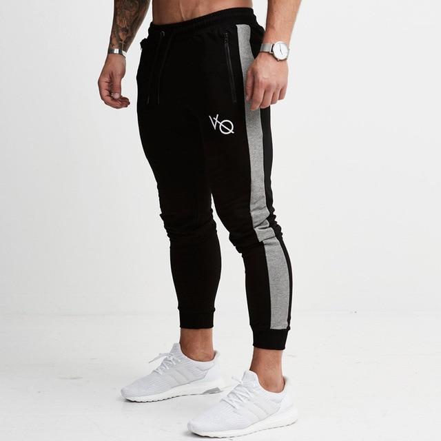 Men Slim Drawstring Cotton Sweatpants Gyms Fitness Trousers Man Jogger Workout Casual Fashion Pant Brand Pencil Pants Sportswear