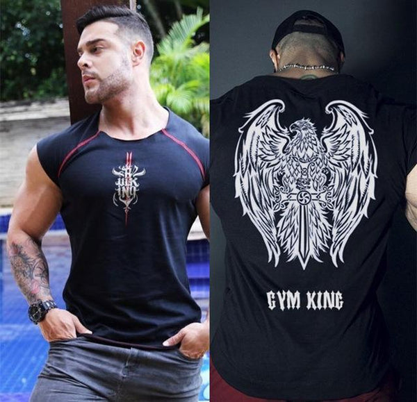 Gym Bodybuilding & Workout Bulking Print Cotton T-shirt For Men