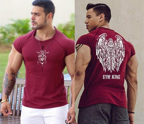 Gym Bodybuilding & Workout Bulking Print Cotton T-shirt For Men