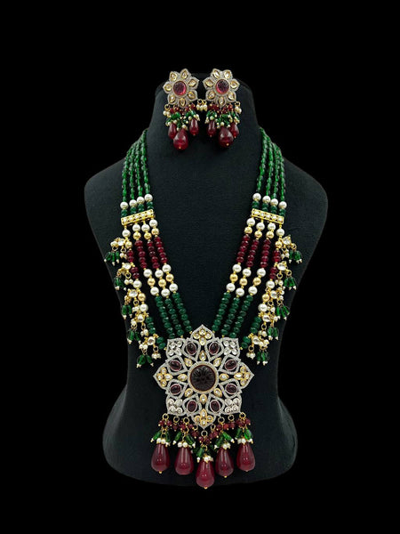 Regal Kundan Gemstone Bridal Necklace Set