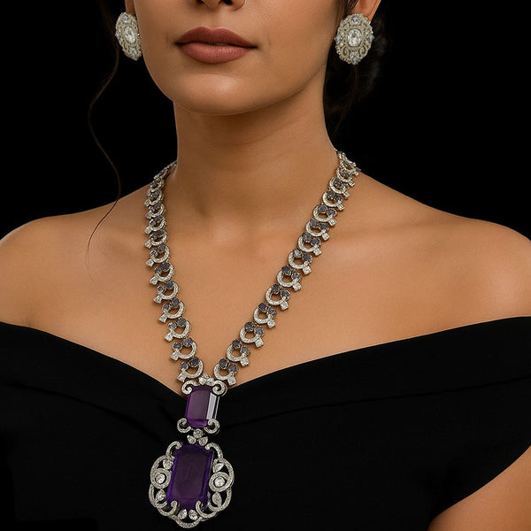 Regal Amethyst Majesty Necklace Set