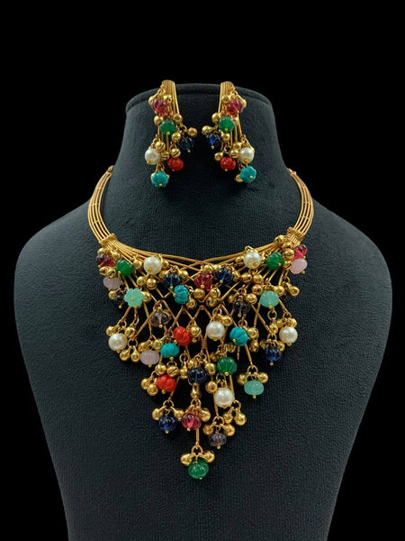 Premium Charm Multistone Necklace Set