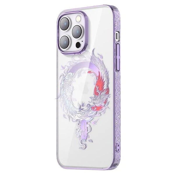 Luxury Magnetic Magsafe Dragon, Phoenix, Deer Case for iPhone 14 Series