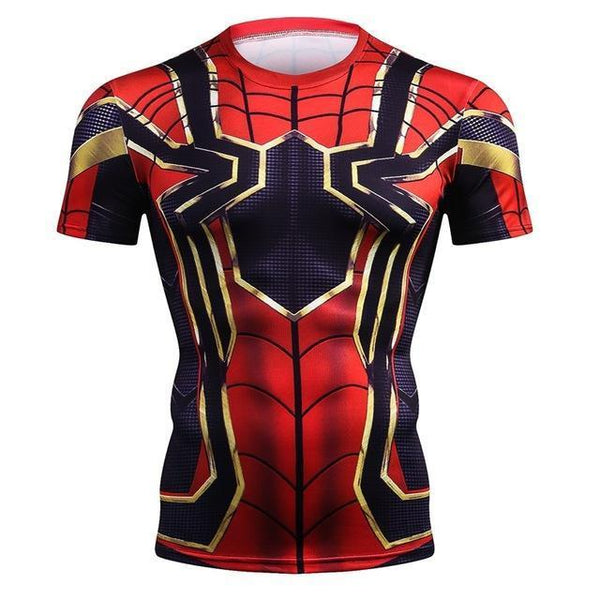 Men Compression supermen and captain america 3D Print T-Shirt