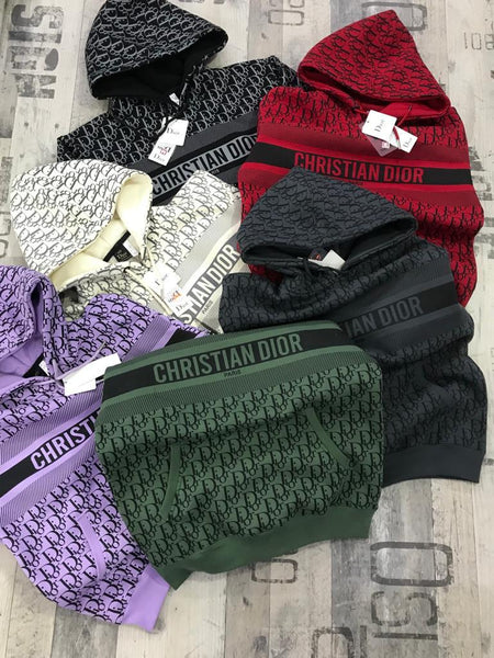 Branded All-Over Monogram Pattern Hoodie