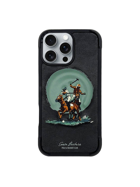 Santa Barbara Aubrey Series Embroided Leather Magsafe Case for iPhone 16 Series