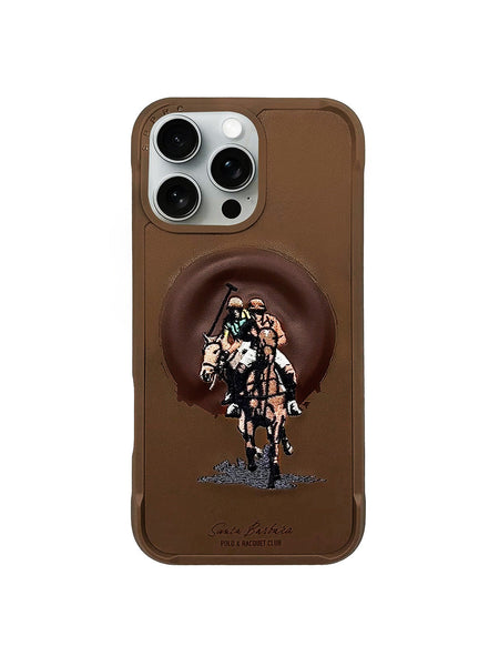 Santa Barbara Aubrey Series Embroided Leather Magsafe Case for iPhone 16 Series