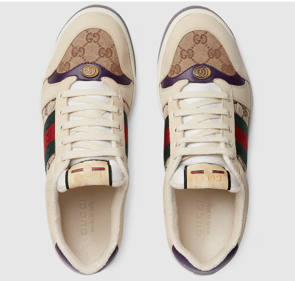 Classic GG Canvas & Leather Screener Sneaker
