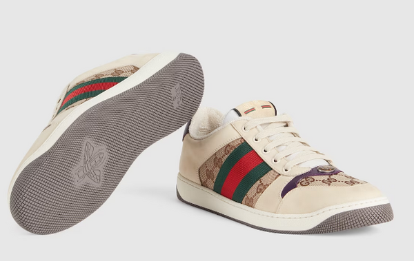 Classic GG Canvas & Leather Screener Sneaker