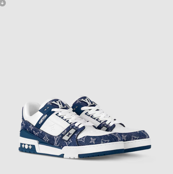 Luxury Brand Trainer Sneaker – Blue Monogram Premium Edition