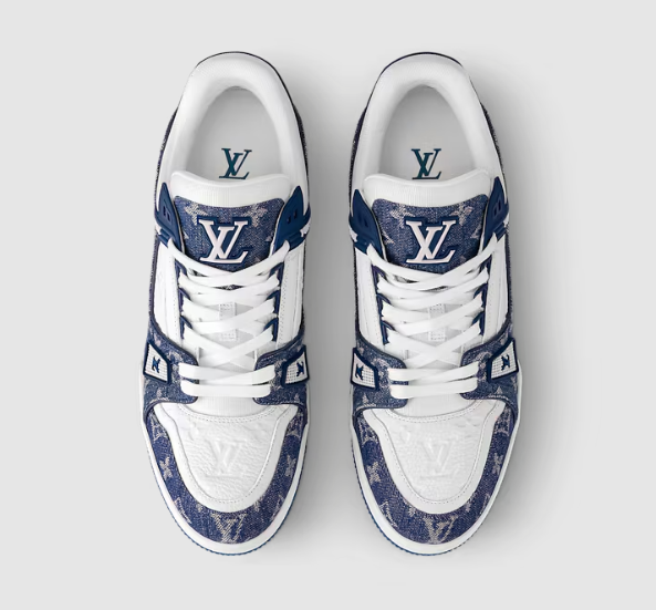 Luxury Brand Trainer Sneaker – Blue Monogram Premium Edition