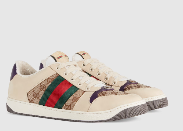Classic GG Canvas & Leather Screener Sneaker