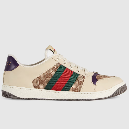 Classic GG Canvas & Leather Screener Sneaker