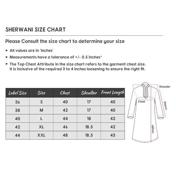 Designer White Golden Brocade Silk Sherwani Set by Luxury at Less