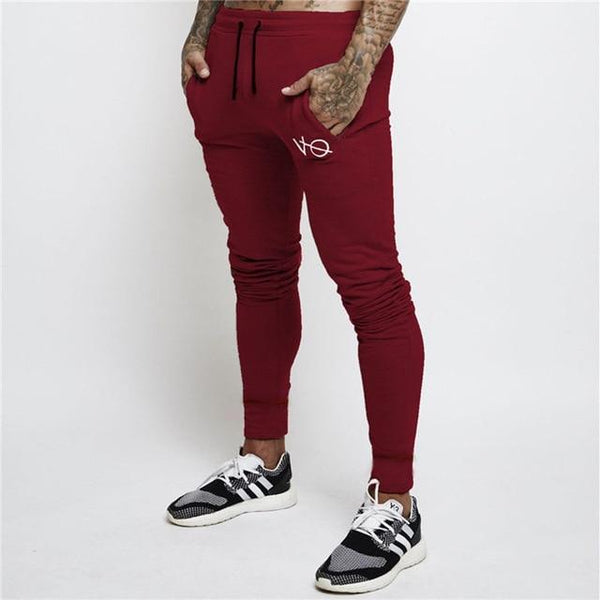 2019 New Men Brand Joggers Sweatpants Gyms Workout Fitness Cotton Trousers Male Casual Fashion Skinny Track Pants - Luxury at Less