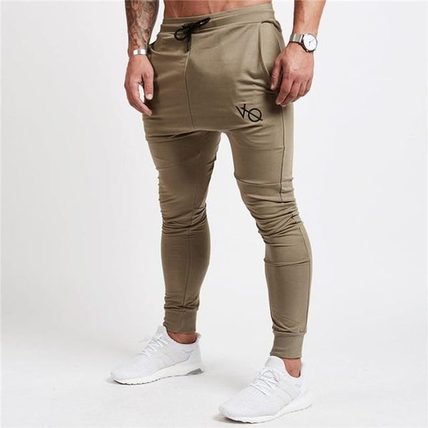 2019 New Men Brand Joggers Sweatpants Gyms Workout Fitness Cotton Trousers Male Casual Fashion Skinny Track Pants - Luxury at Less