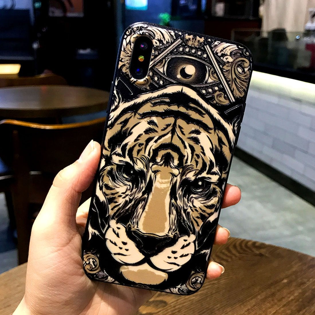 Premium designer hard shell mobile case for iPhone X.