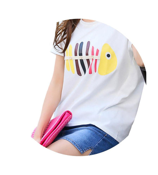 Casual White Half Sleeve top For women