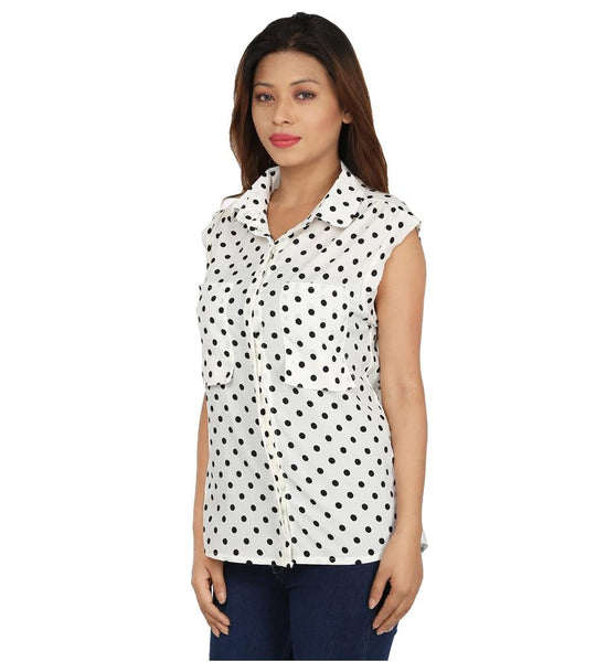 White Casual top For women