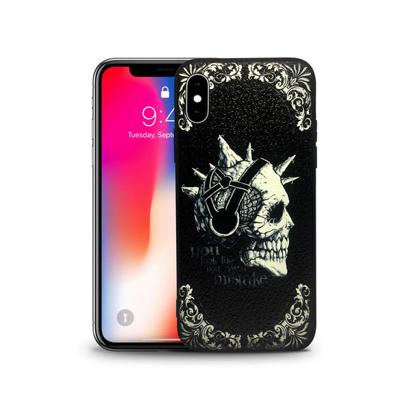 Face Printed Black Mobile Case Cover for Apple iPhone X