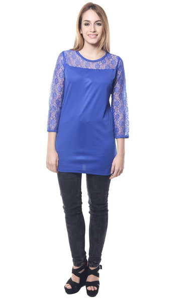 Blue Casual Top For Women