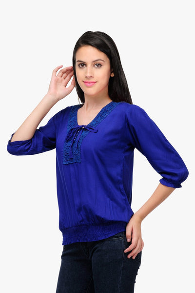 Women's Blue casual Wear Top