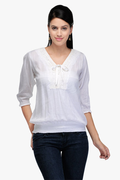 Women's casual White Wear Top