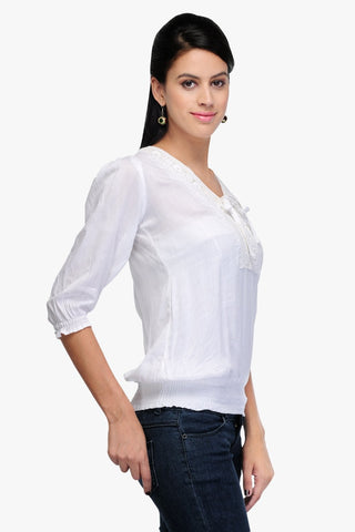 Women's casual White Wear Top