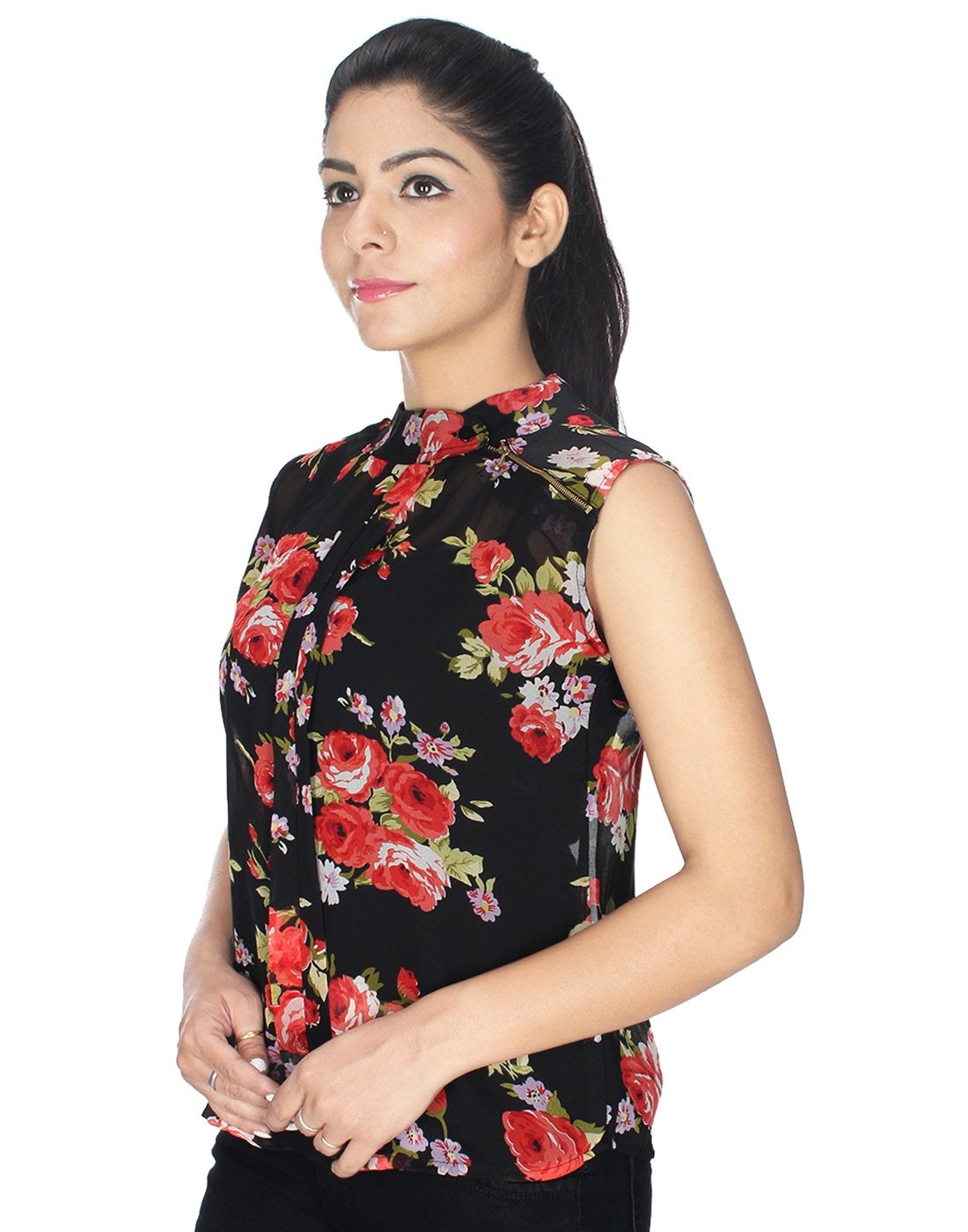 Casual Black Top For Women