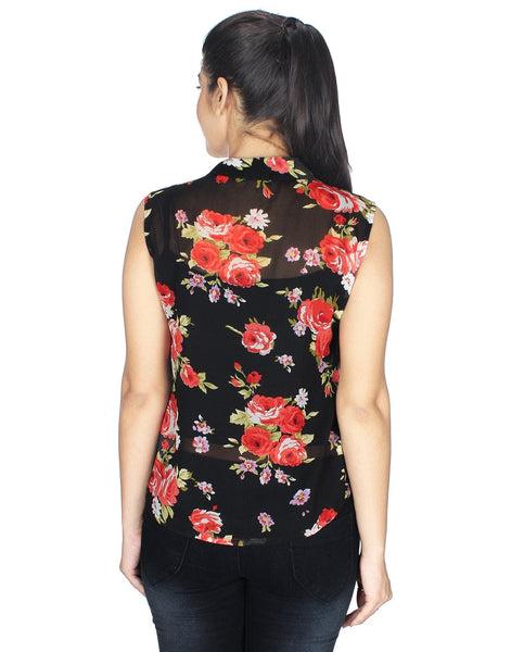 Casual Black Top For Women