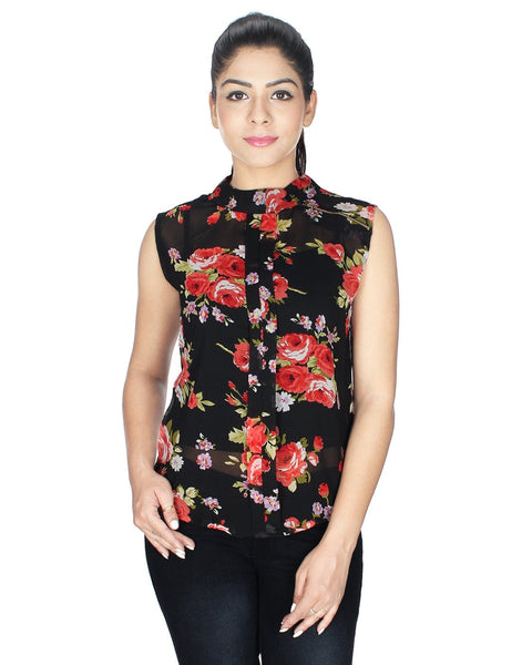 Casual Black Top For Women