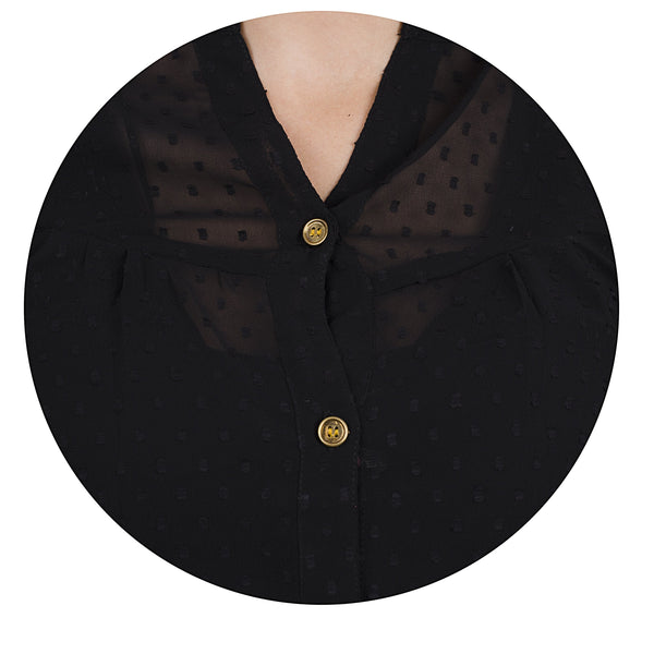 Black georgette Top For Women casual top