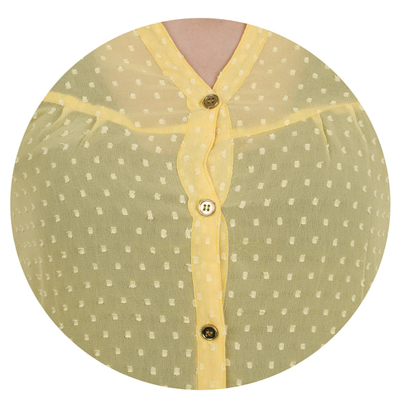 Yellow Georgette Top For Women casual top