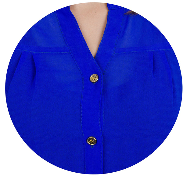 Blue georgette Top For Women casual top