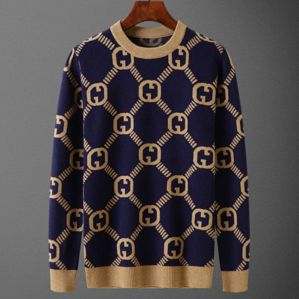 Premium Logo Pattern Effect Pullover