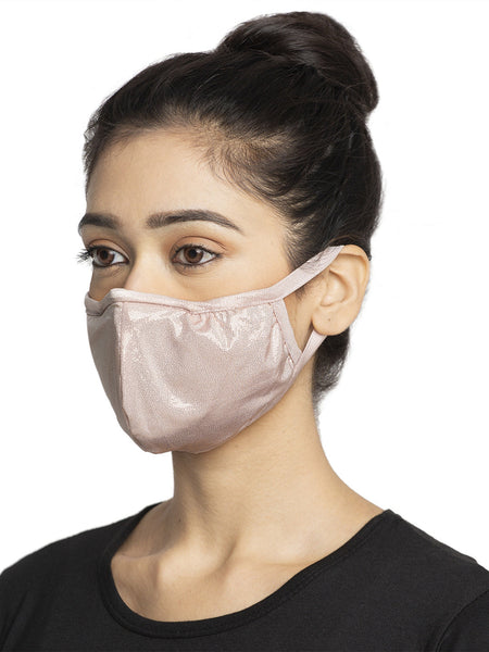 Black and White With Sparkling Glitter Sequin Women Fashion Reusable Face Mask (Pack of 2)