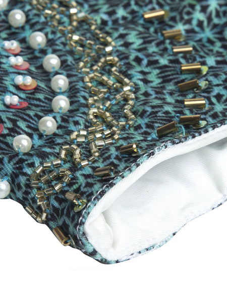 Embroidery Design With Sparkling Glitter Sequin Women Fashion Reusable Face Mask (Pack of 2)