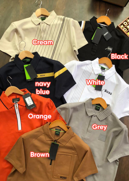 Premium Zip Polo T-Shirt for Men Luxury Casual Regular Fit Collar Tee