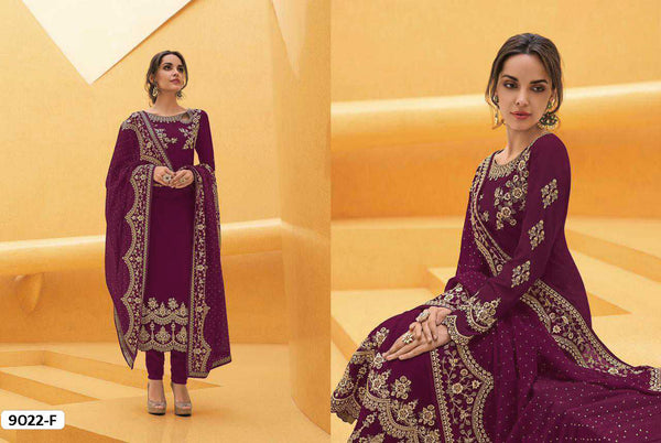 Semi-Stitched Party Wear Churidar Suit With Heavy Georgette Dupatta For Women
