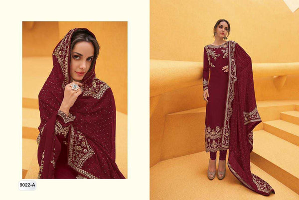 Semi-Stitched Party Wear Churidar Suit With Heavy Georgette Dupatta For Women