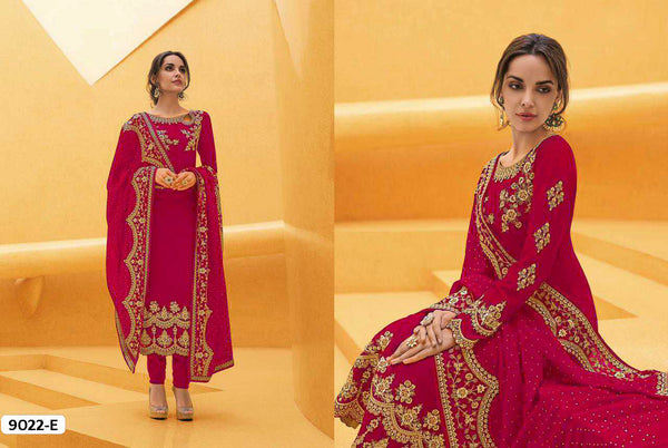 Semi-Stitched Party Wear Churidar Suit With Heavy Georgette Dupatta For Women