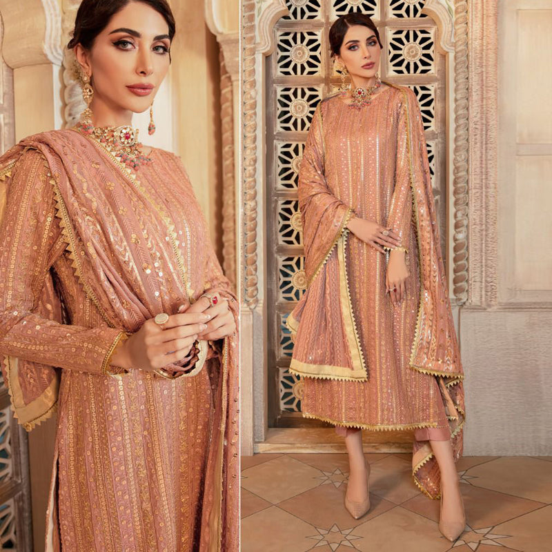 Semi-Stitched Heavy Georgette Suit With Heavy Embroidery  Work For Women.