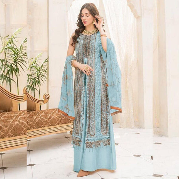 {Semi Stitched} Beautiful Pakistani Georgette suit.