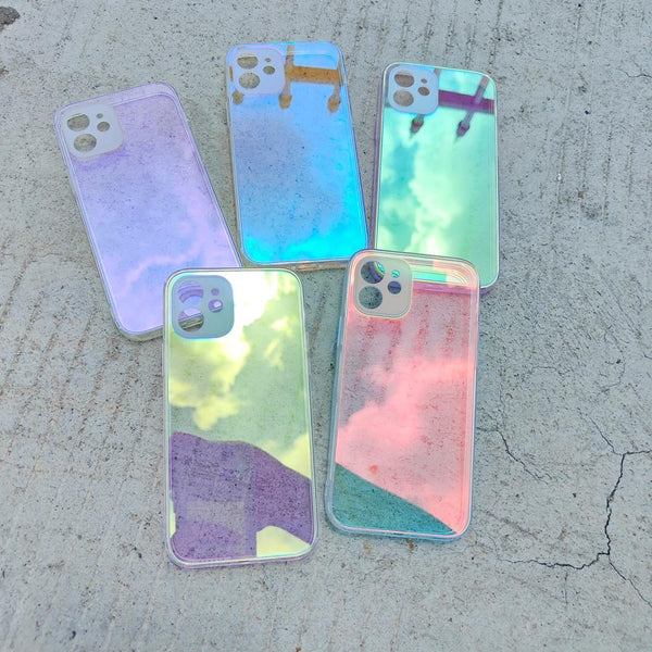 Mirror Transparent Clear Reflection Anti-fall Back Case