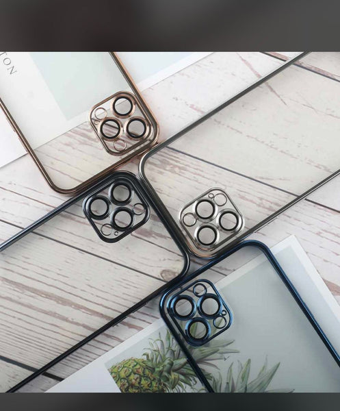 Transparent Glass Case Electroplated Back Cover