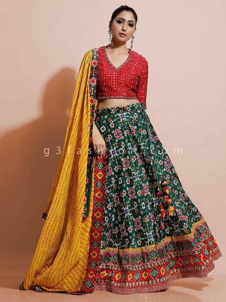 {FULLY STITCHED} BEAUTIFULL HEAVY FLUID SILK WITH CANE CANE & CANVAS LEHENGA-CHOLI