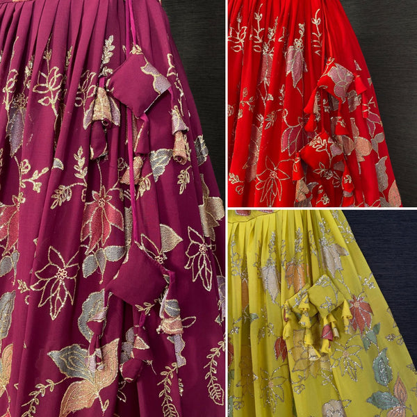 {Fully stitched} Beautifull Fancy Top with lehenga {Two Piece}